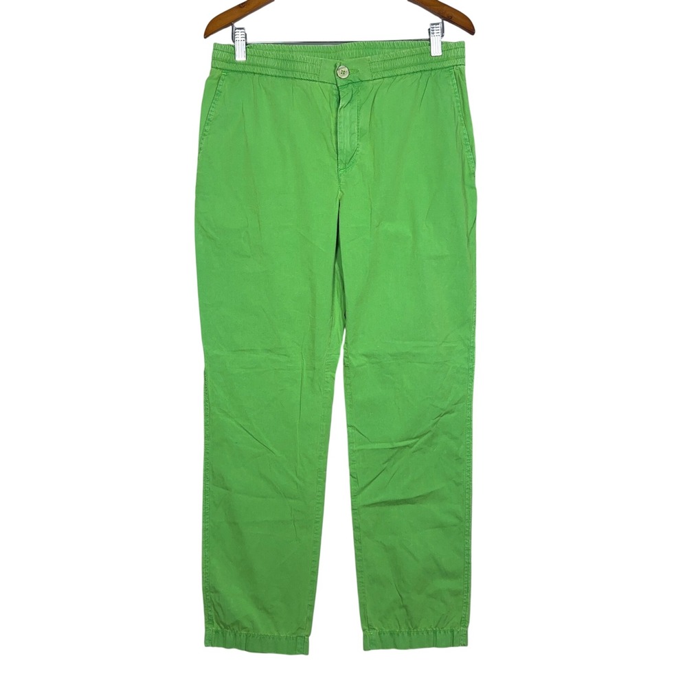 Vilebrequin Elastic Waist Chino Pants Trousers Mens Size 32 Cotton Green Preppy